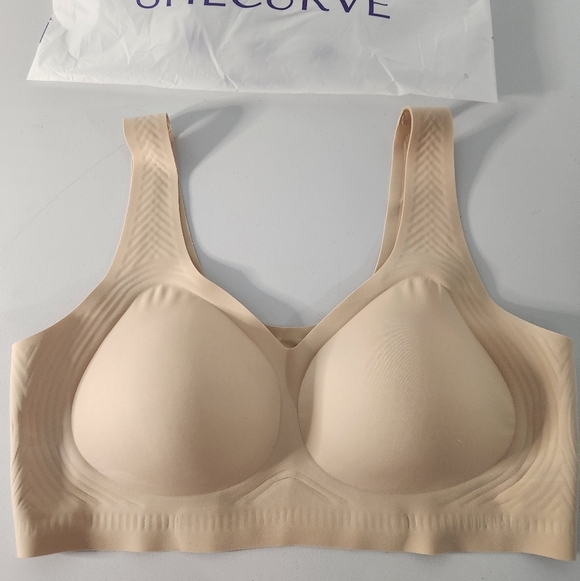 She curve Other - She Curve Seamless Nude Full-Coverage Jelly Wireless Bra, Size 3XL